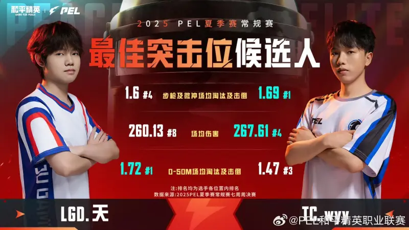 2025PEL夏季赛常规赛最佳突击位候选人：天&amp;amp;wyy